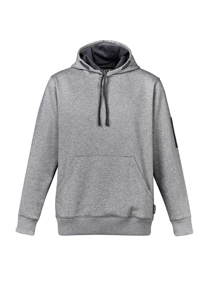 Unisex Multi-Pocket Hoodie Grey Marle/Charcoal back