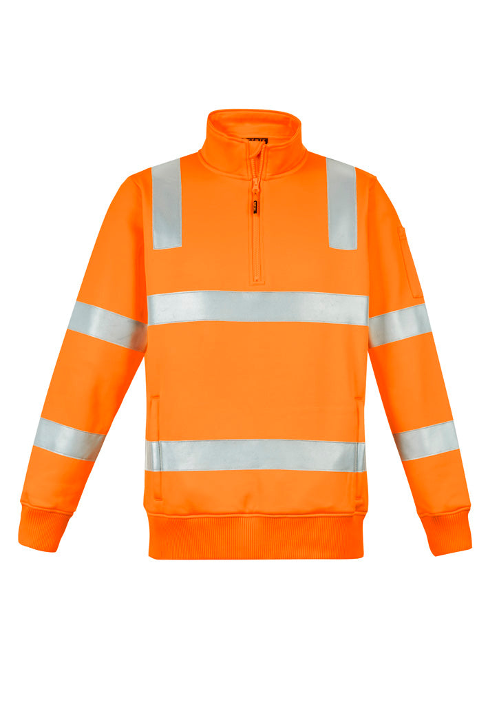 Unisex Hi Vis VIC Rail 1/4 Zip Pullover Vic Rail Orange back