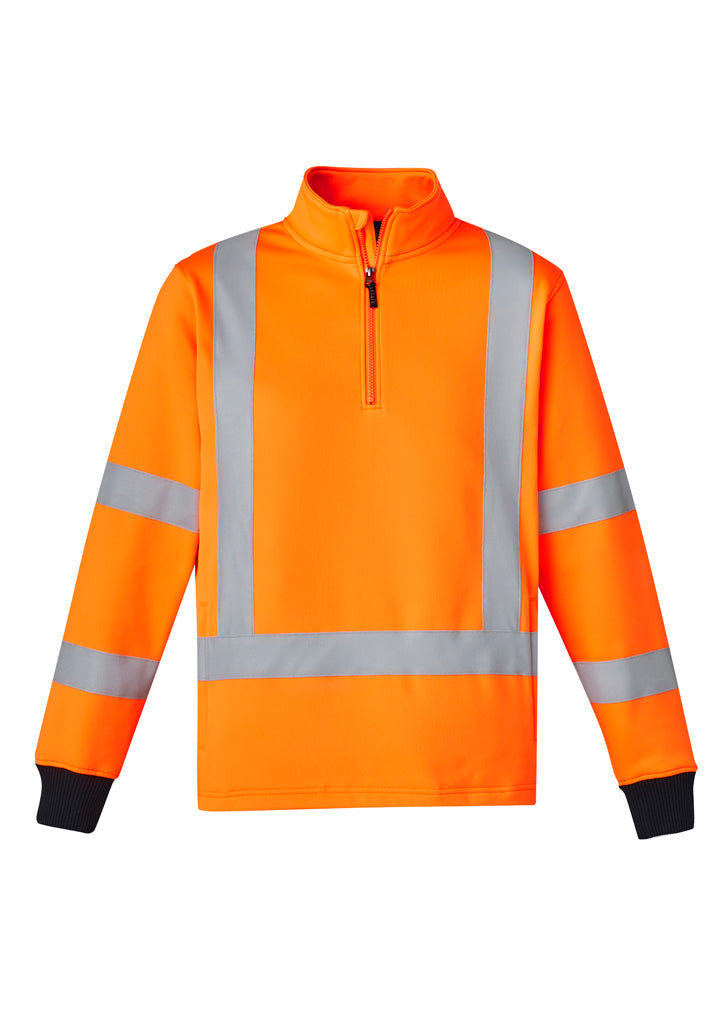 Unisex Hi Vis X Back Rail Jumper Orange back