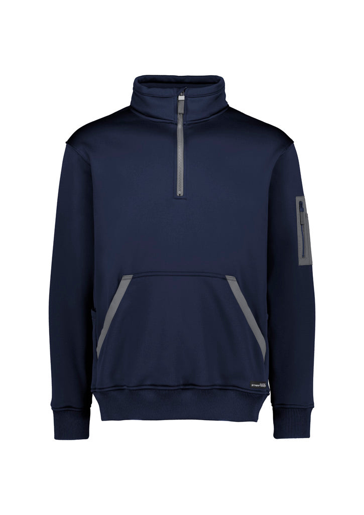 Unisex Streetworx Water Resistant 1/4 Zip Pullover Navy front