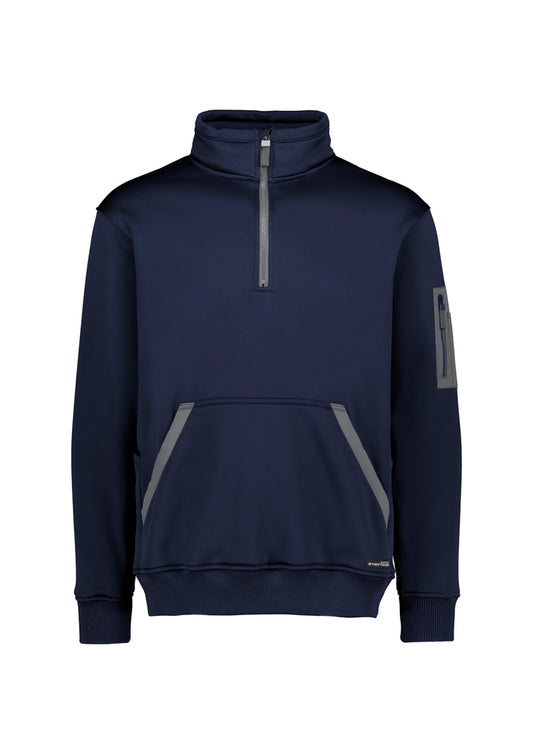 Unisex Streetworx Water Resistant 1/4 Zip Pullover Navy front