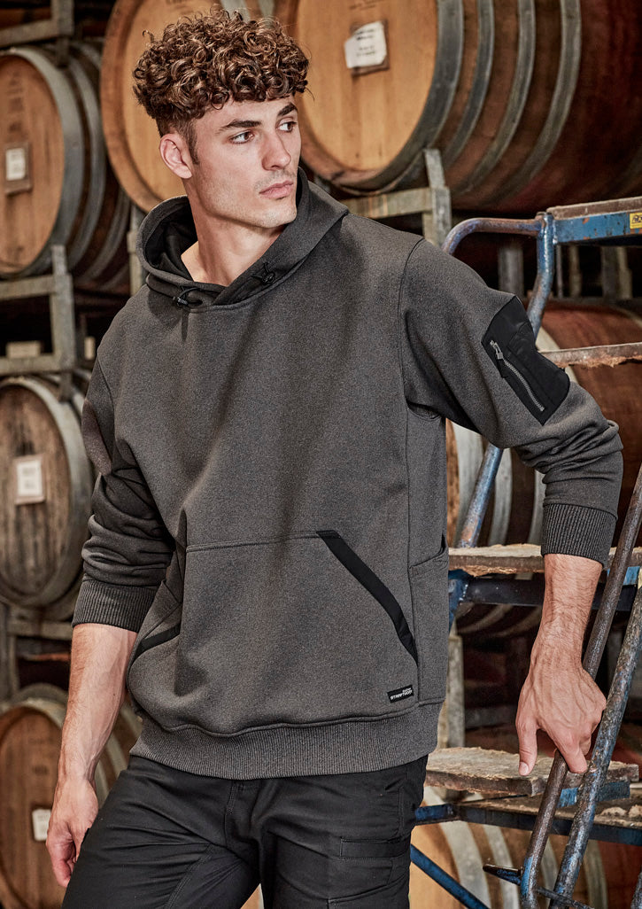 Unisex Water Resistant Hoodie Charcoal Marle back