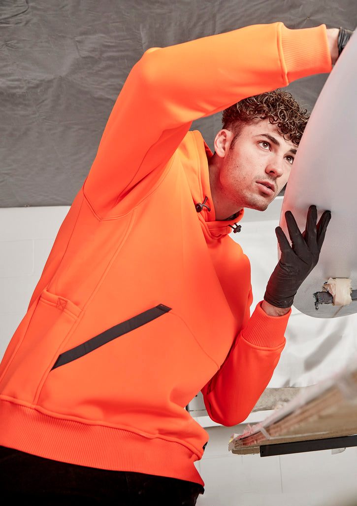Unisex Water Resistant Hoodie Orange back