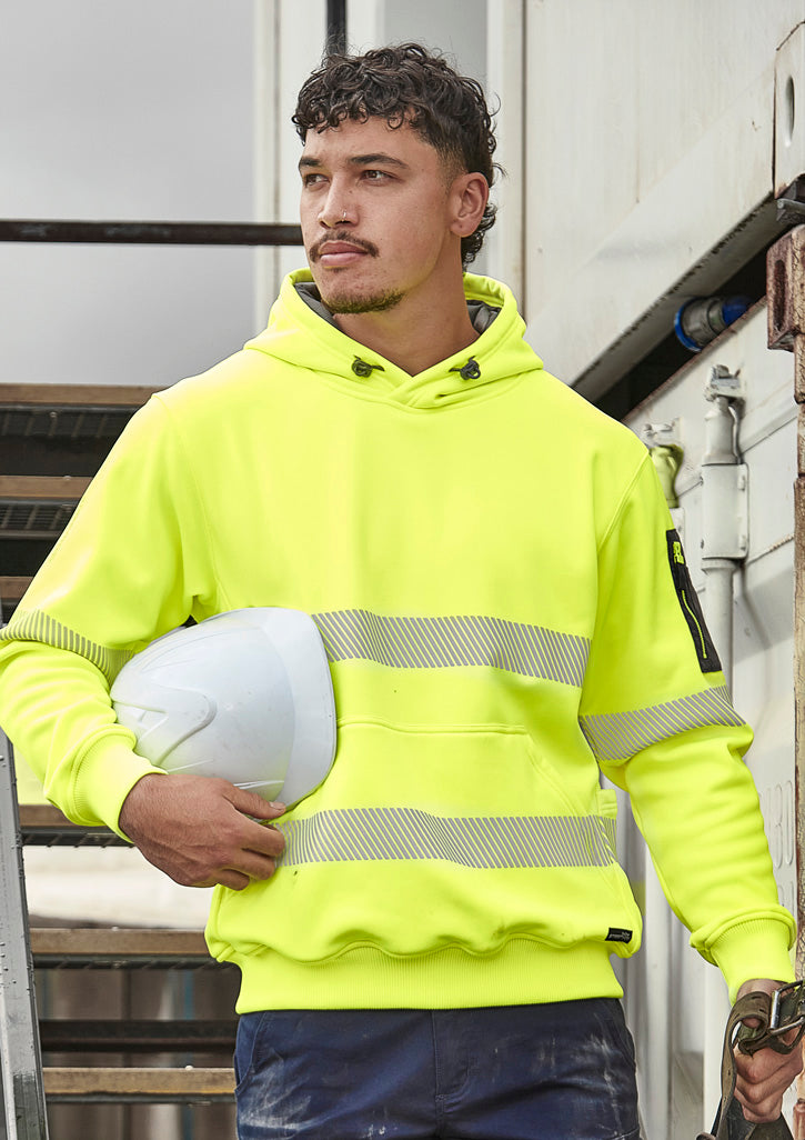 Unisex Streetworx Segmented Tape Water Resistant Hoodie Yellow front