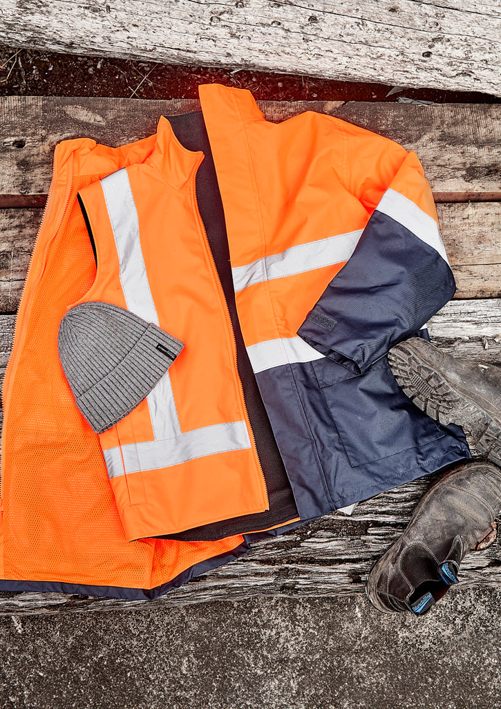 Unisex Hi Vis Waterproof Reversible Vest Orange front