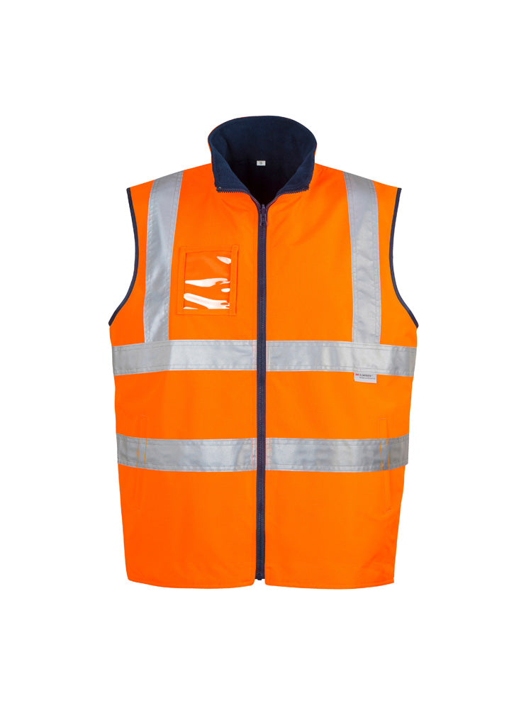 Mens Hi Vis Lightweight Waterproof Vest Orange front