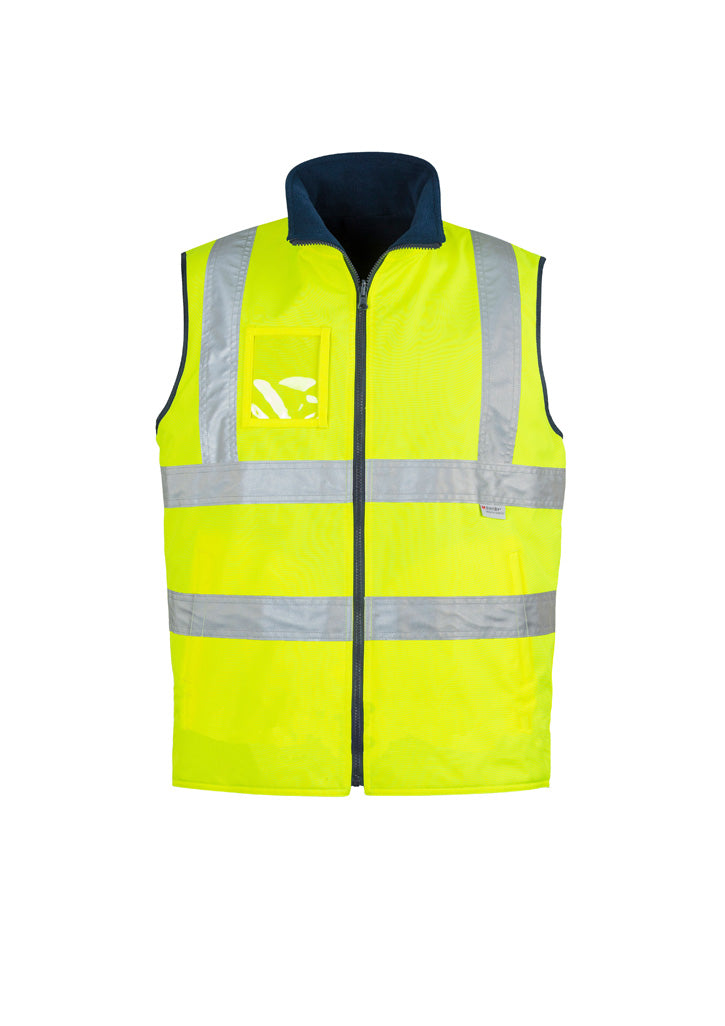 Mens Hi Vis Lightweight Waterproof Vest Yellow front