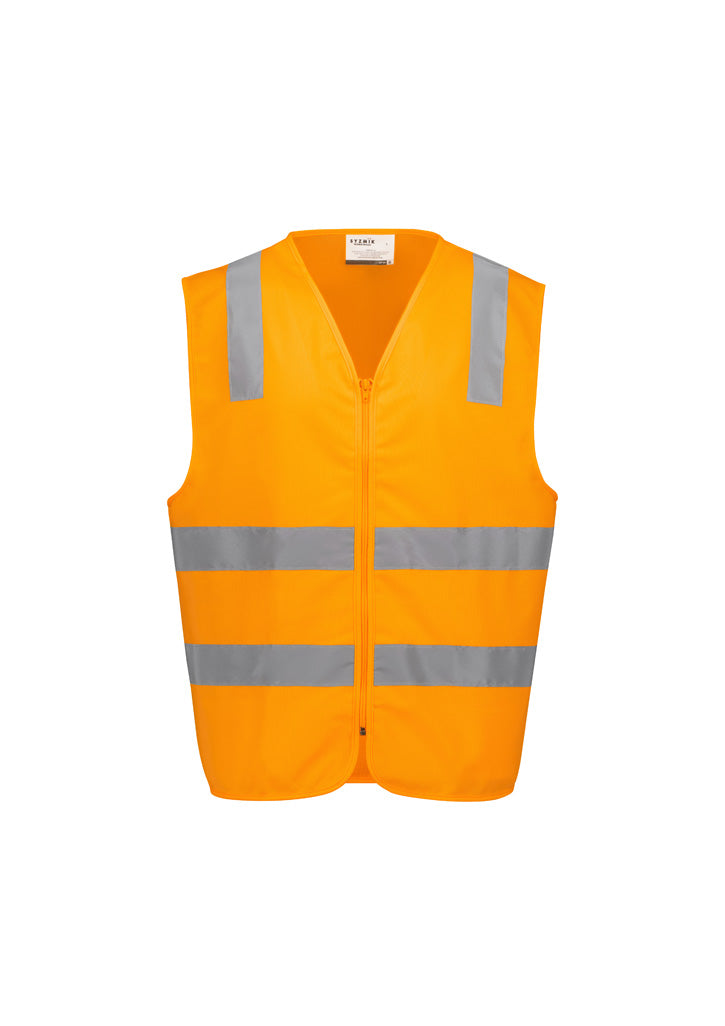 Unisex Hi Vis VIC Rail Zip Vest VIC Rail Orange back