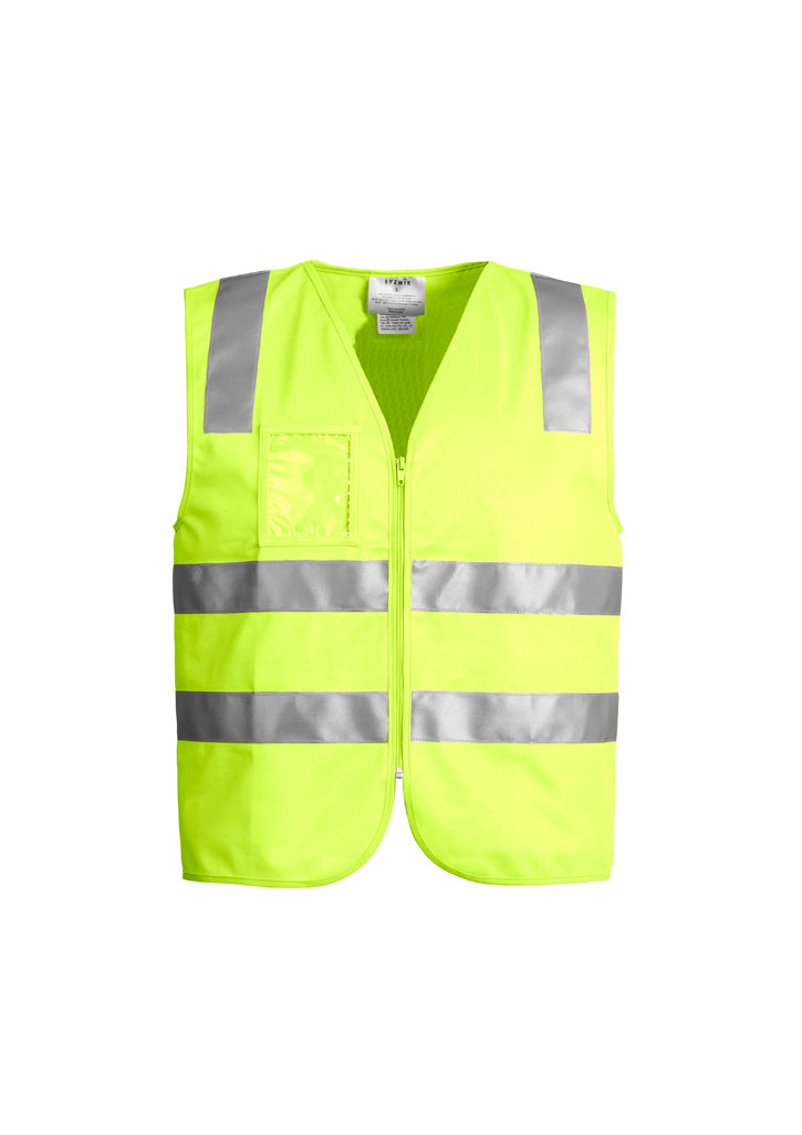 Unisex Hi Vis Zip Vest Yellow front