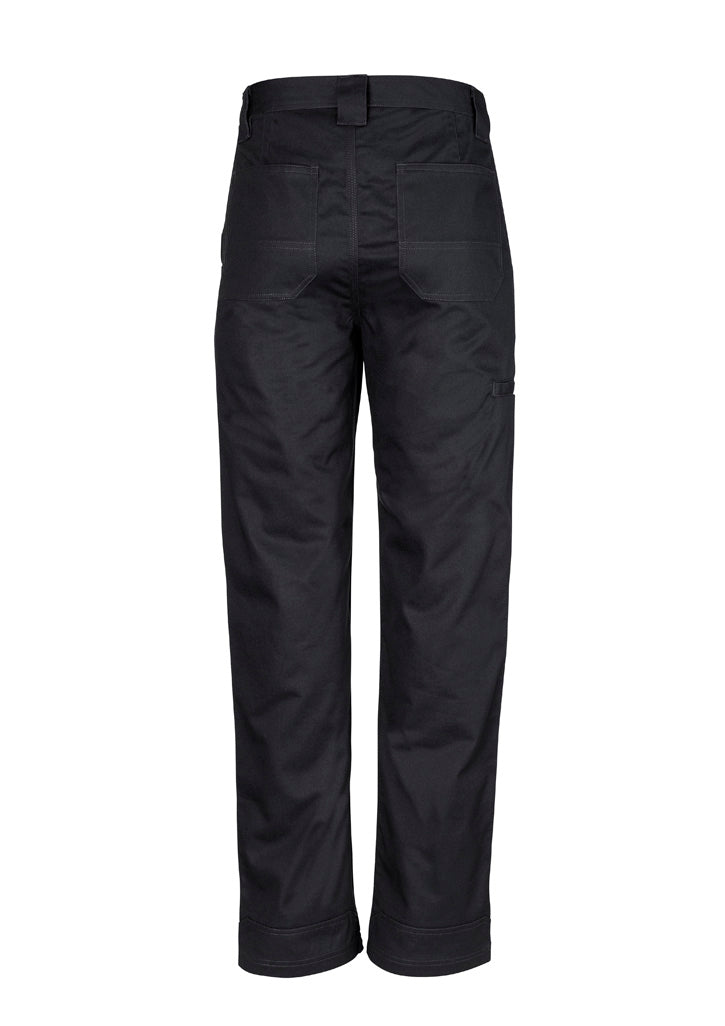 Mens Plain Utility Pant Black back