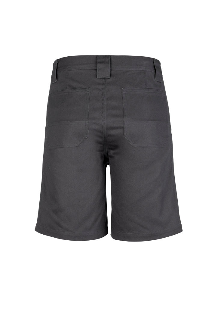 Mens Plain Utility Short Charcoal back