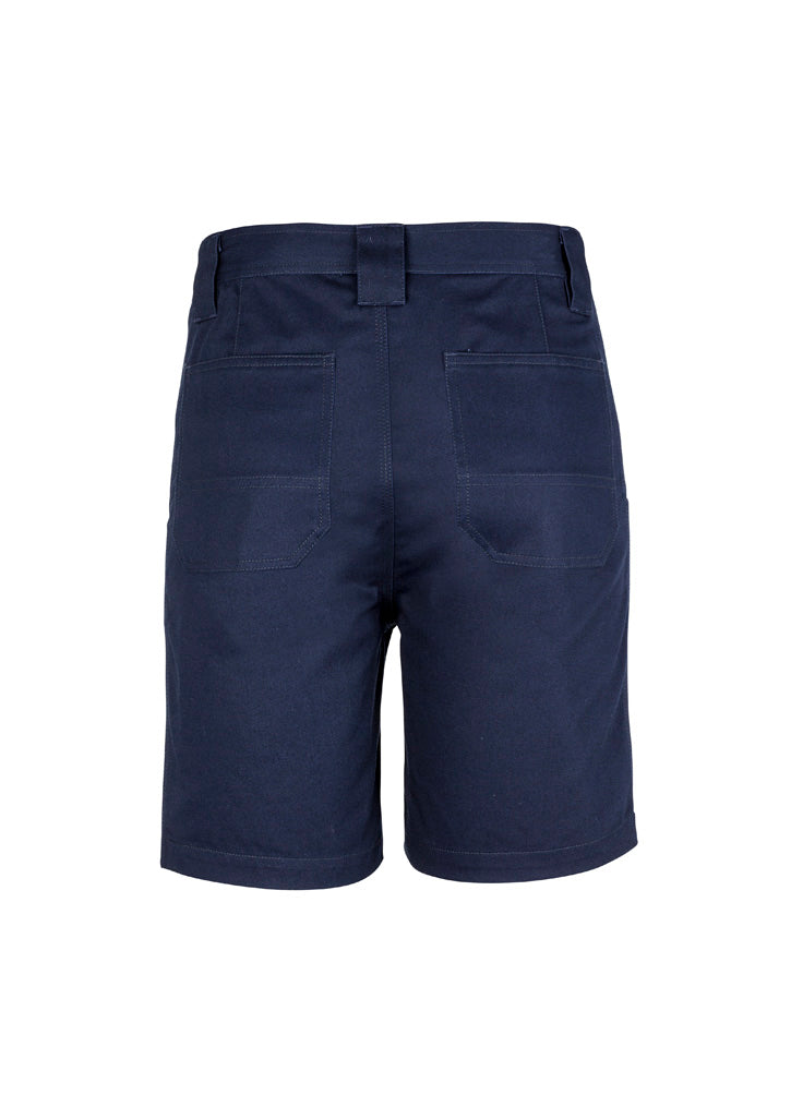 Mens Plain Utility Short Navy back