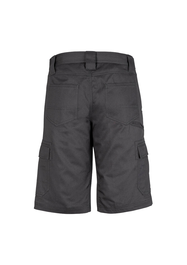 Mens Midweight Drill Cargo Short Charcoal back