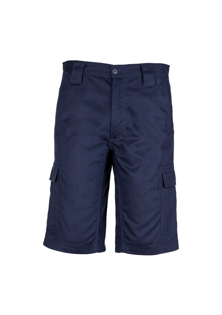 Mens Midweight Drill Cargo Short Navy front