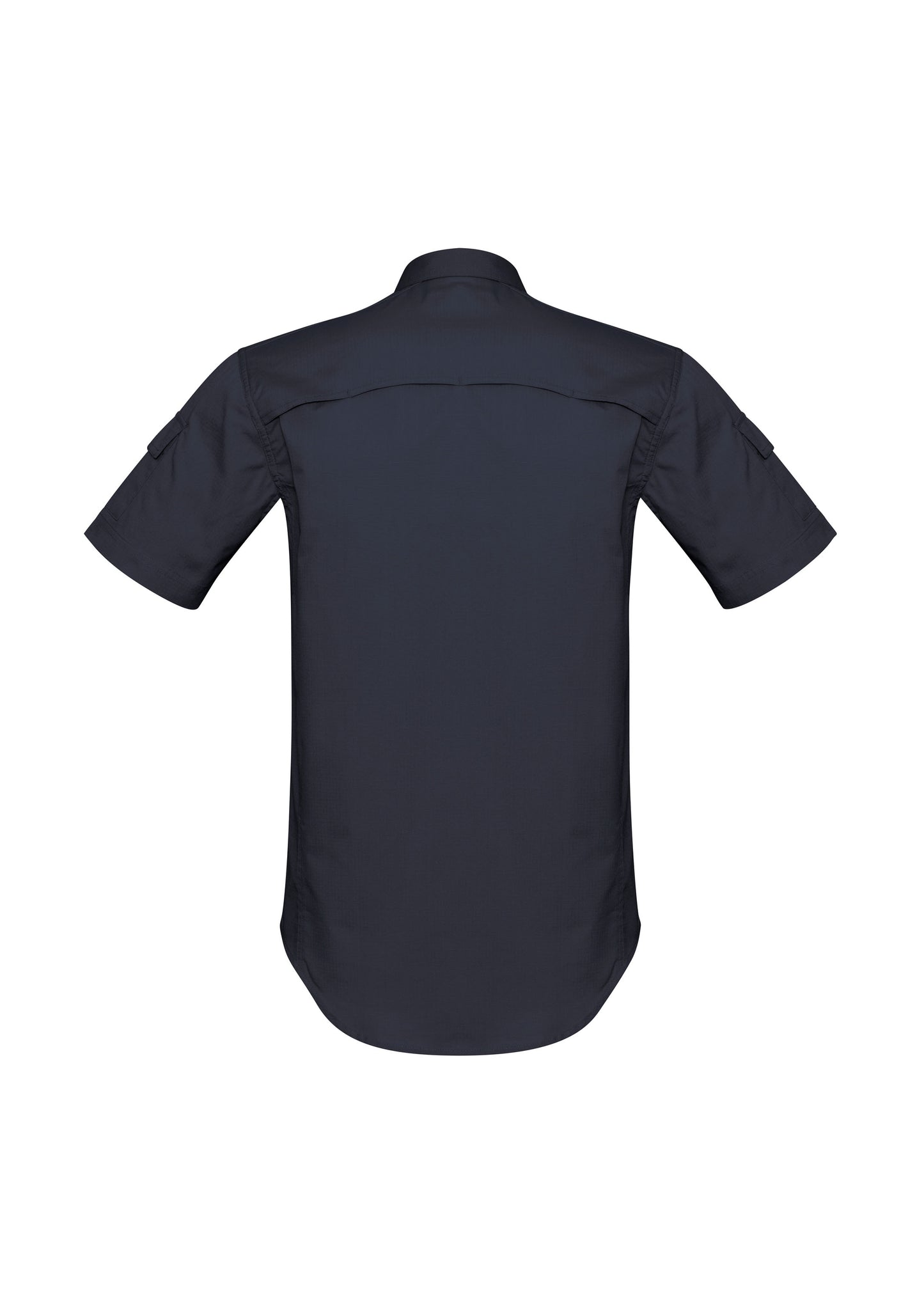 Mens Rugged Cooling Short Sleeve Shirt Charcoal back