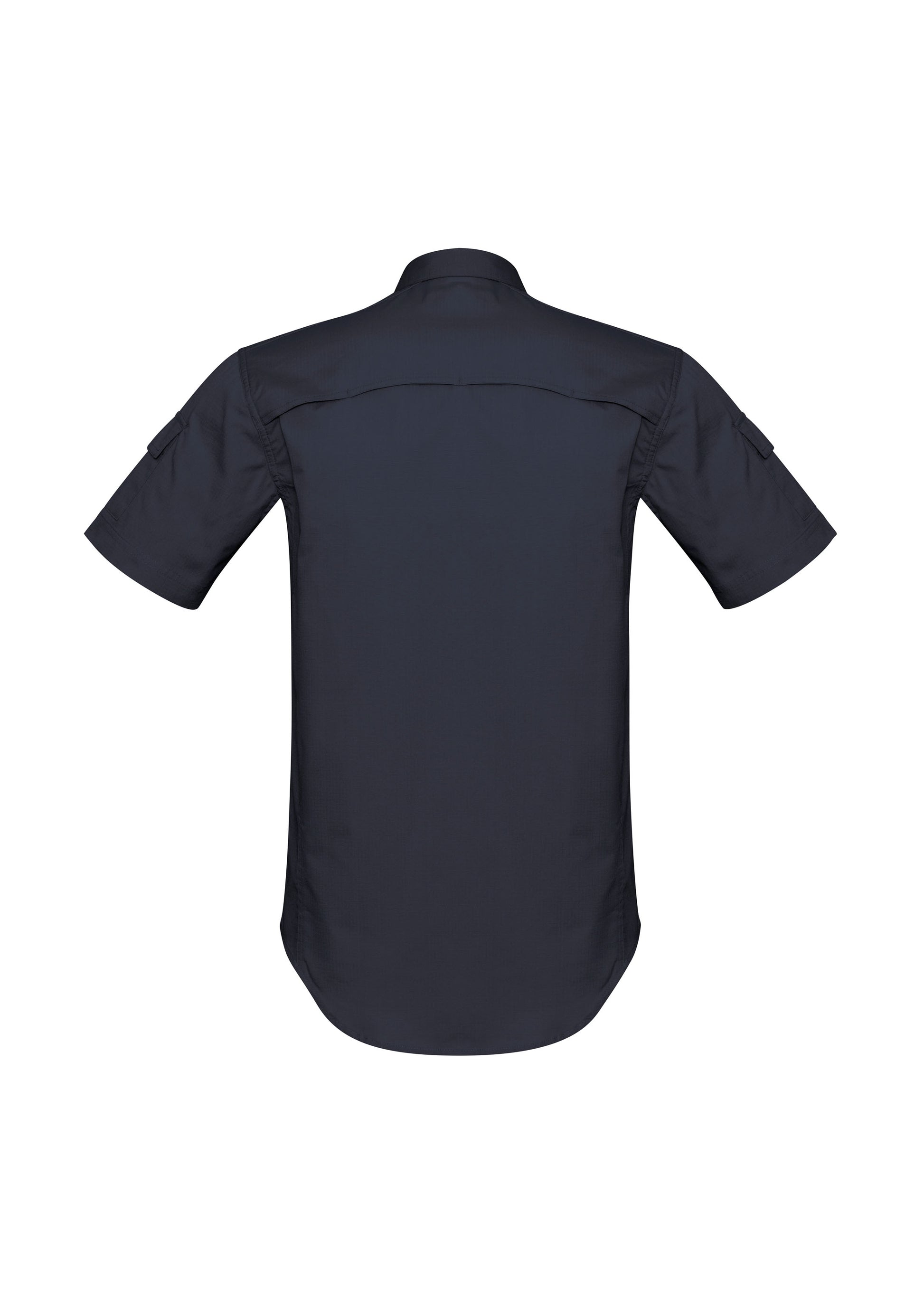 Mens Rugged Cooling Short Sleeve Shirt Charcoal back