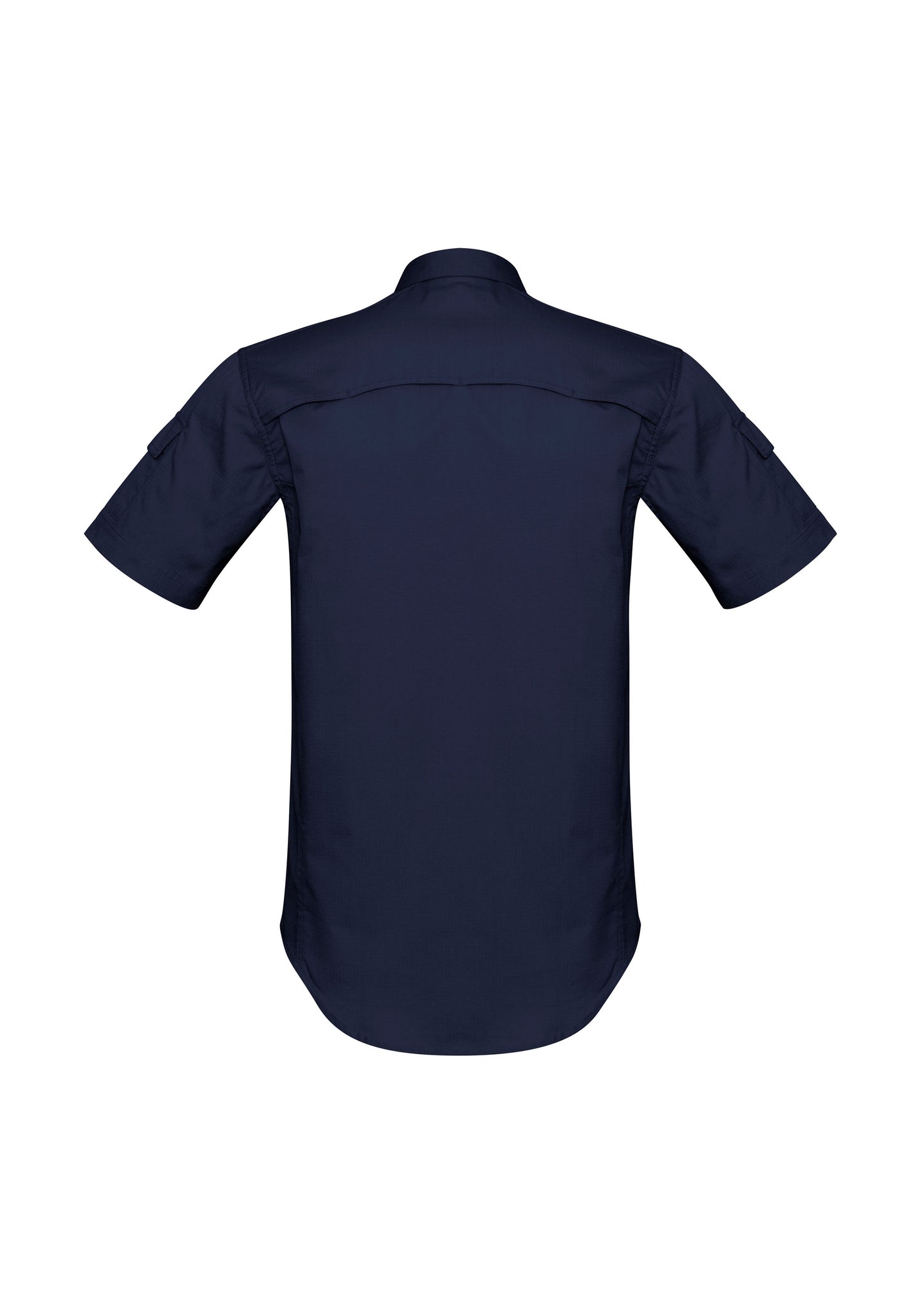 Mens Rugged Cooling Short Sleeve Shirt Navy back
