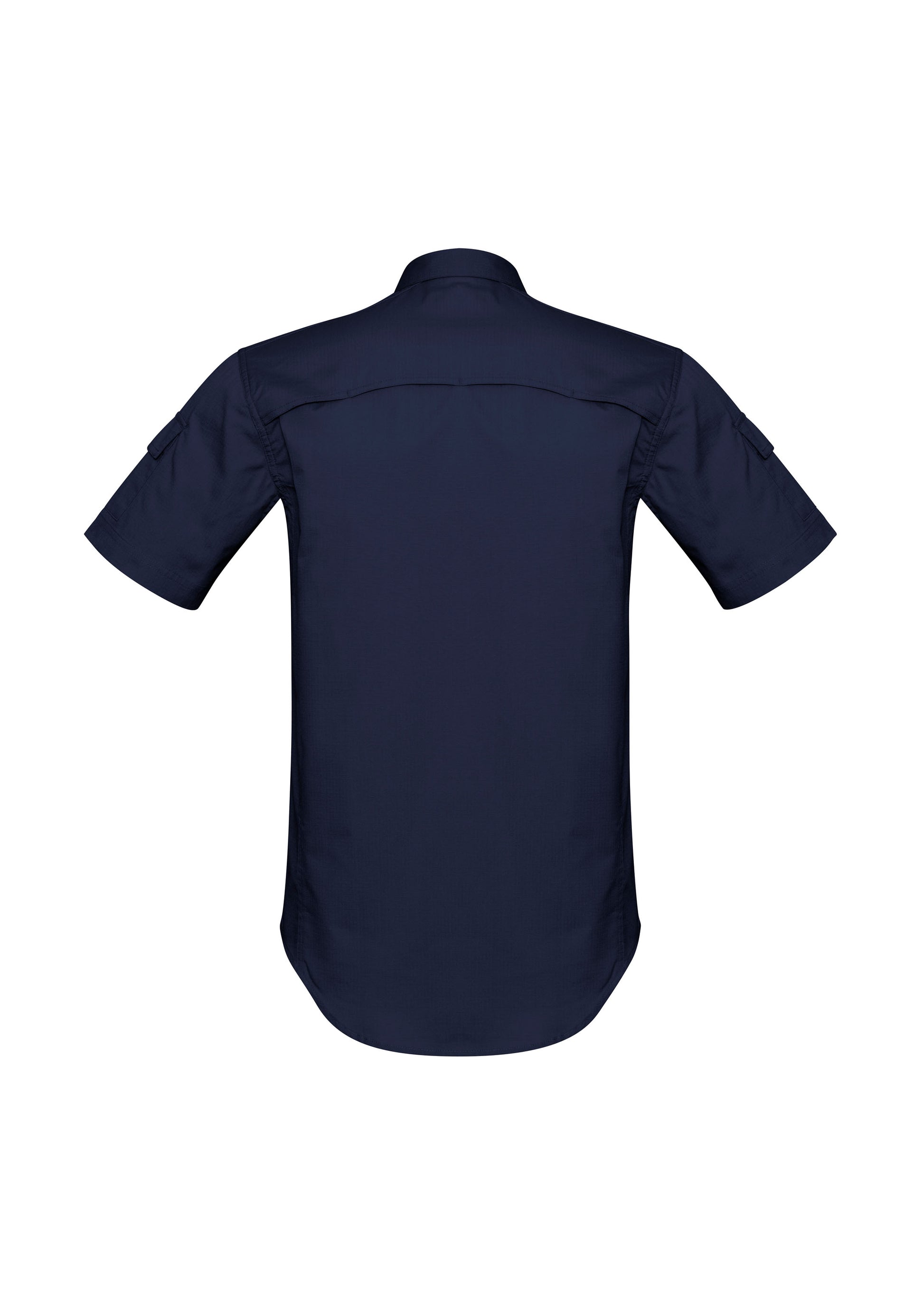 Mens Rugged Cooling Short Sleeve Shirt Navy back