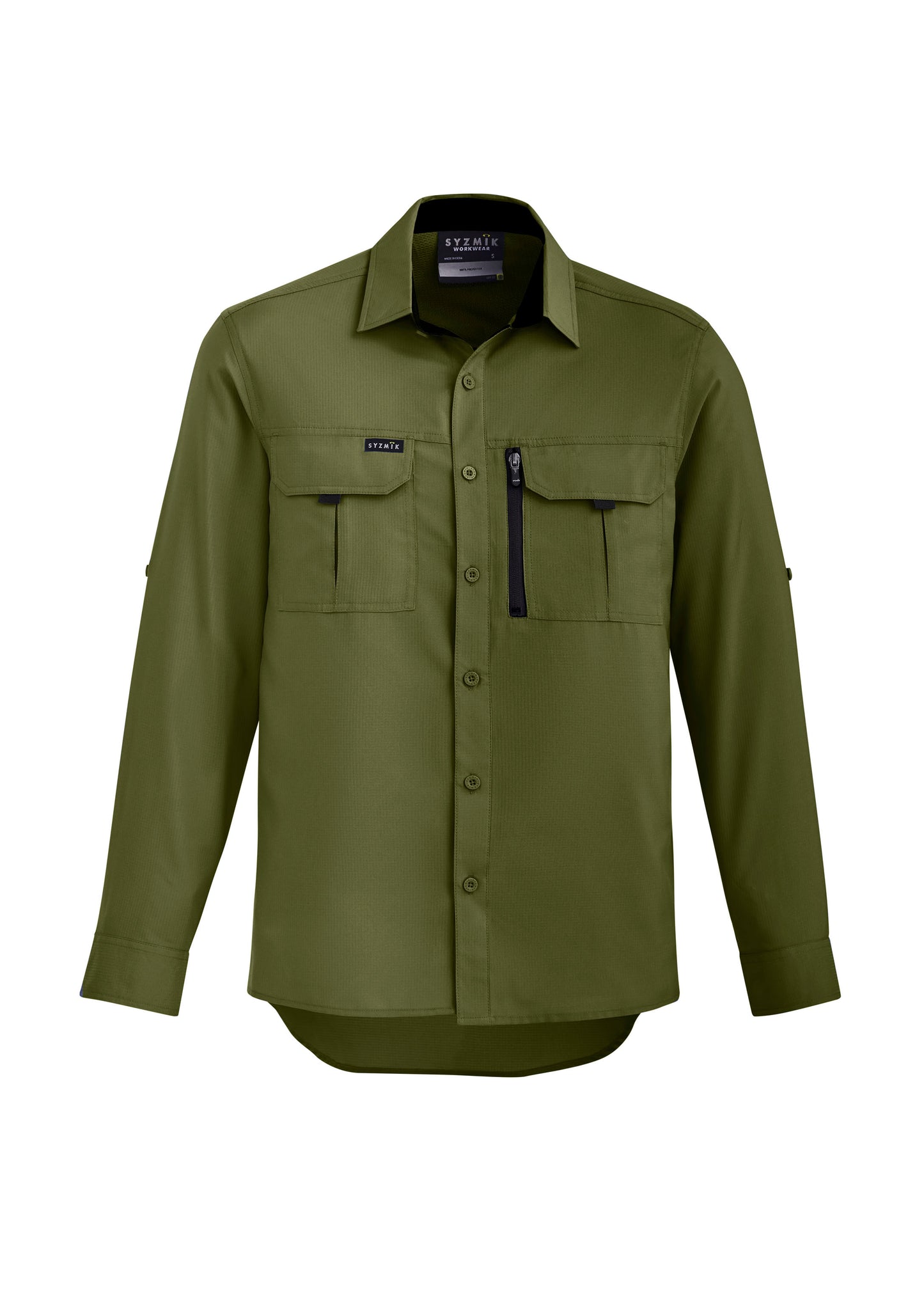 Mens Outdoor Long Sleeve Shirt Army front