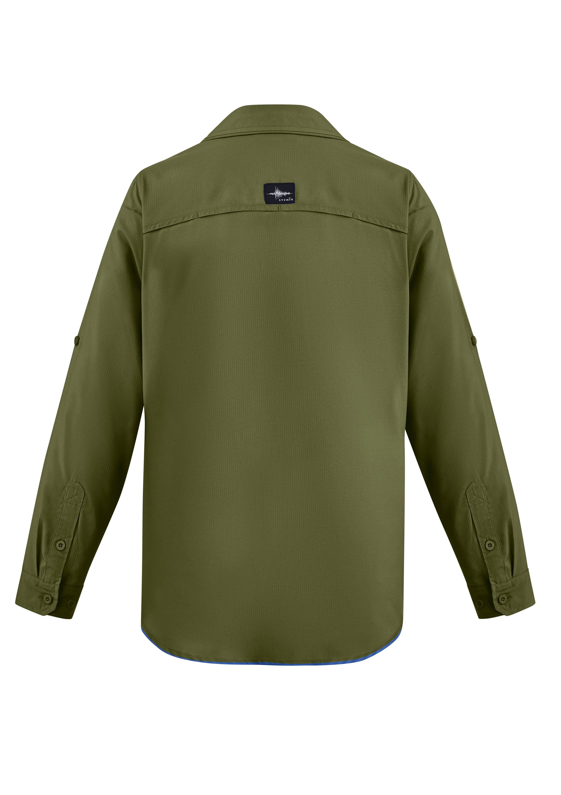 Mens Outdoor Long Sleeve Shirt Army back
