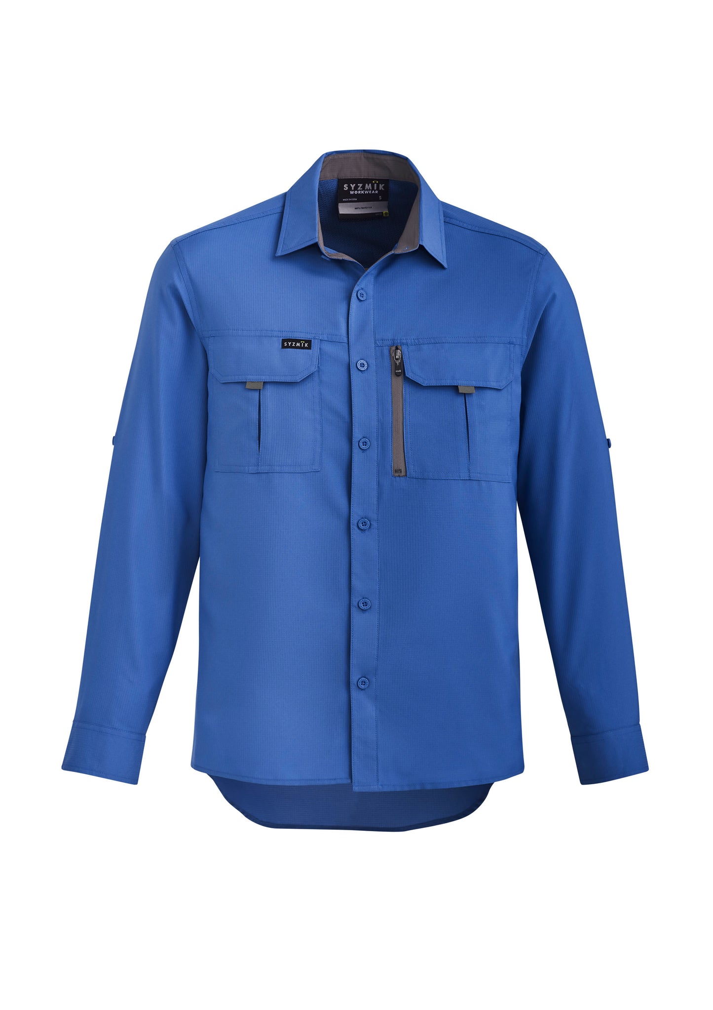 Mens Outdoor Long Sleeve Shirt Blue front