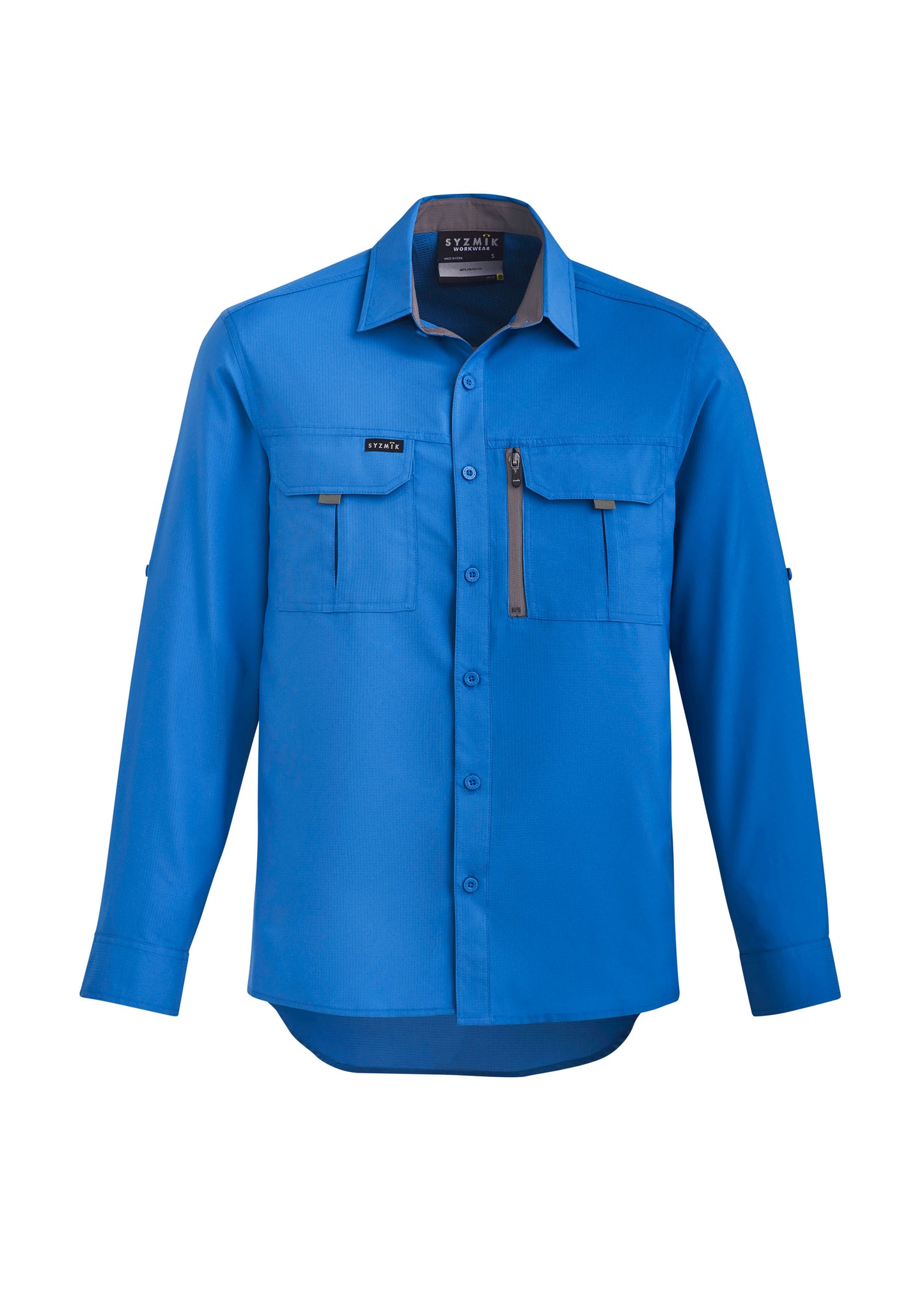 Mens Outdoor Long Sleeve Shirt Cobalt back
