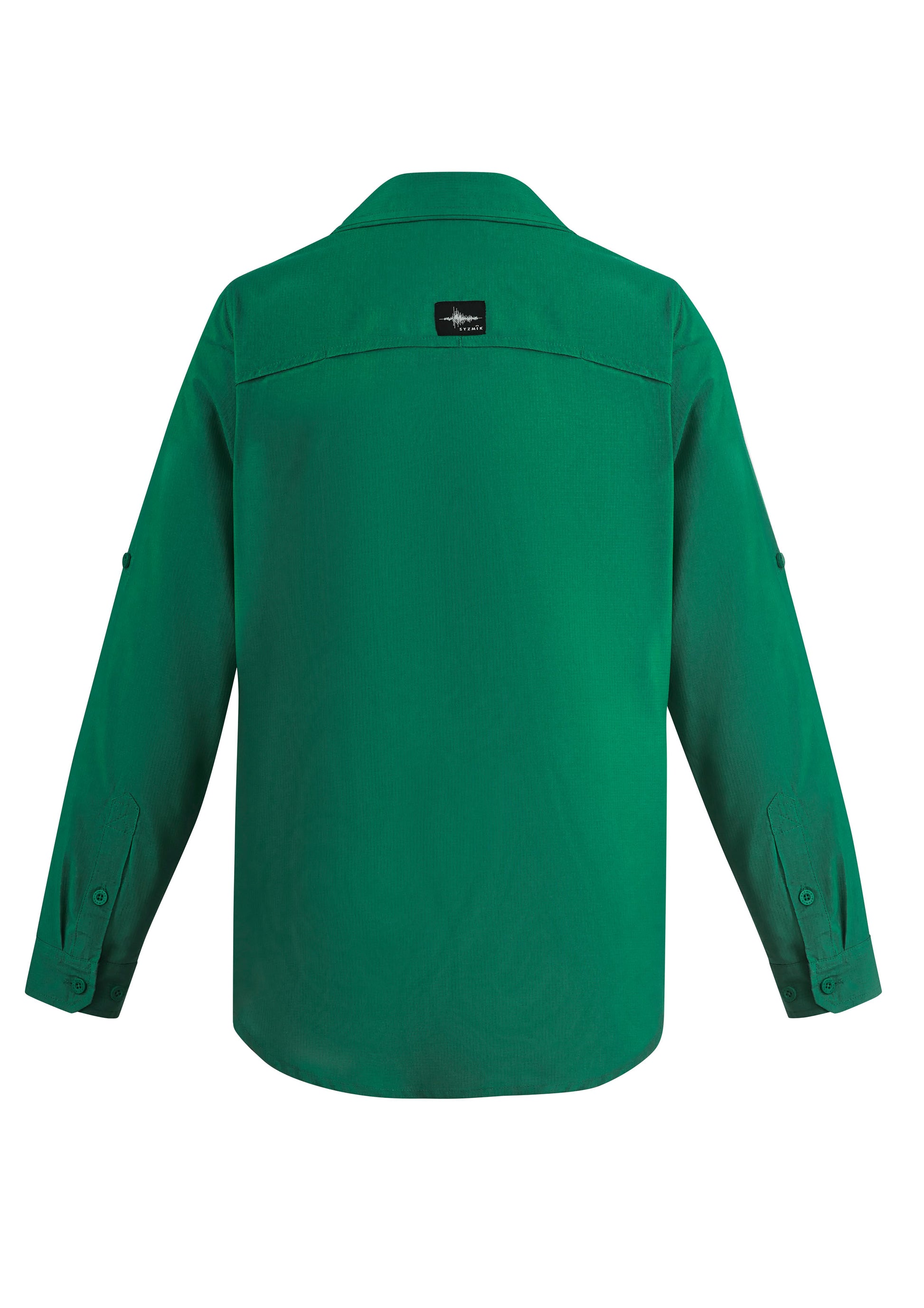 Mens Outdoor Long Sleeve Shirt Green back
