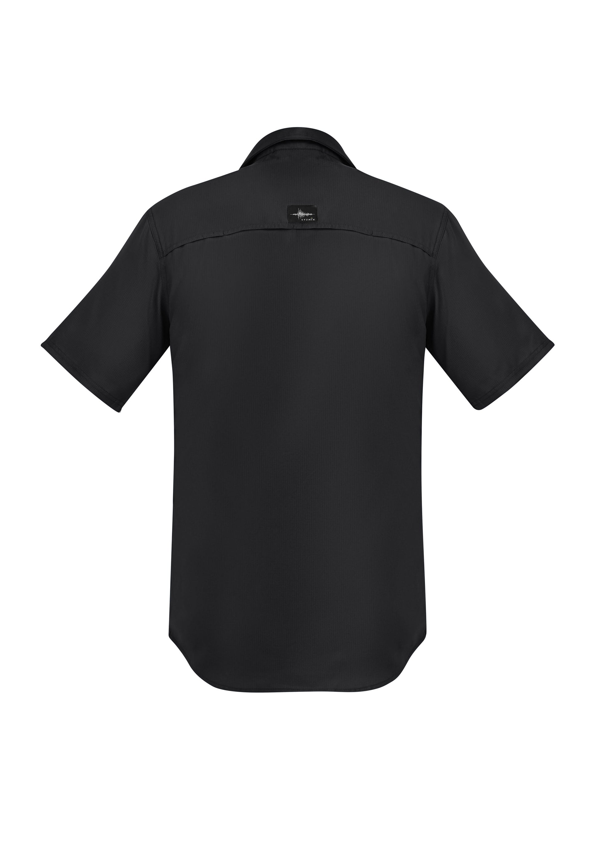 Mens Outdoor Short Sleeve Shirt Black back