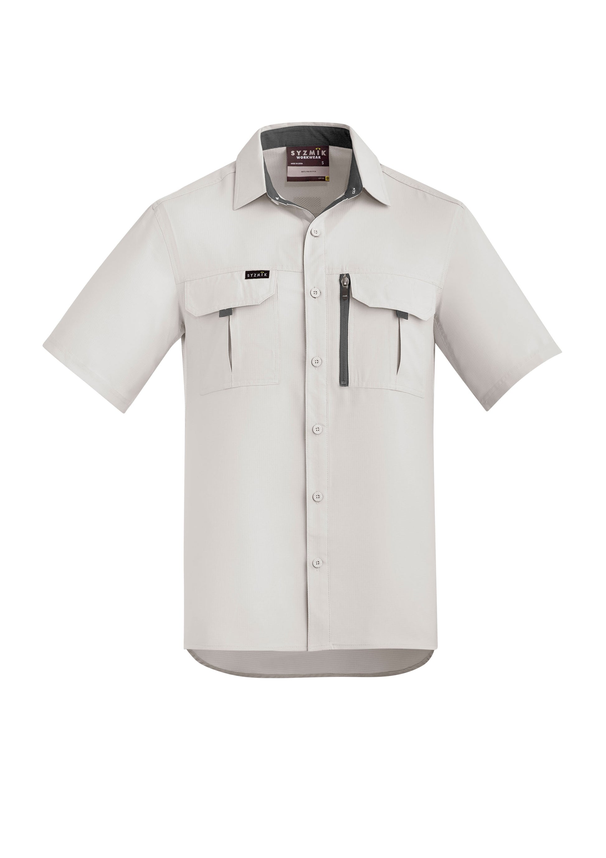 Mens Outdoor Short Sleeve Shirt Natural front
