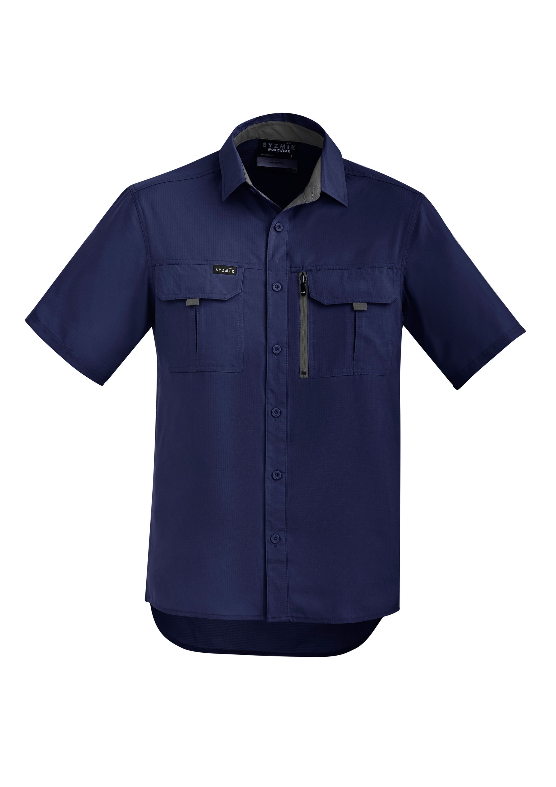 Mens Outdoor Short Sleeve Shirt Navy front