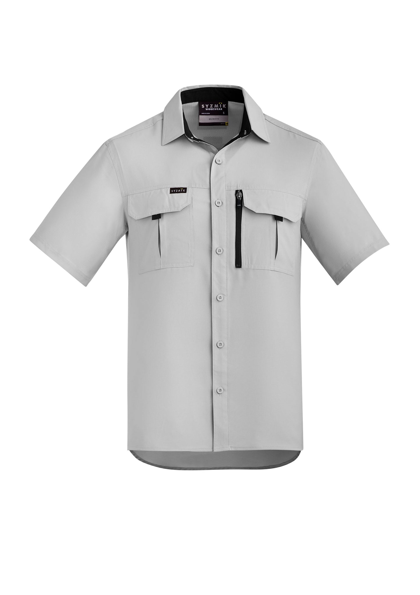 Mens Outdoor Short Sleeve Shirt Stone back
