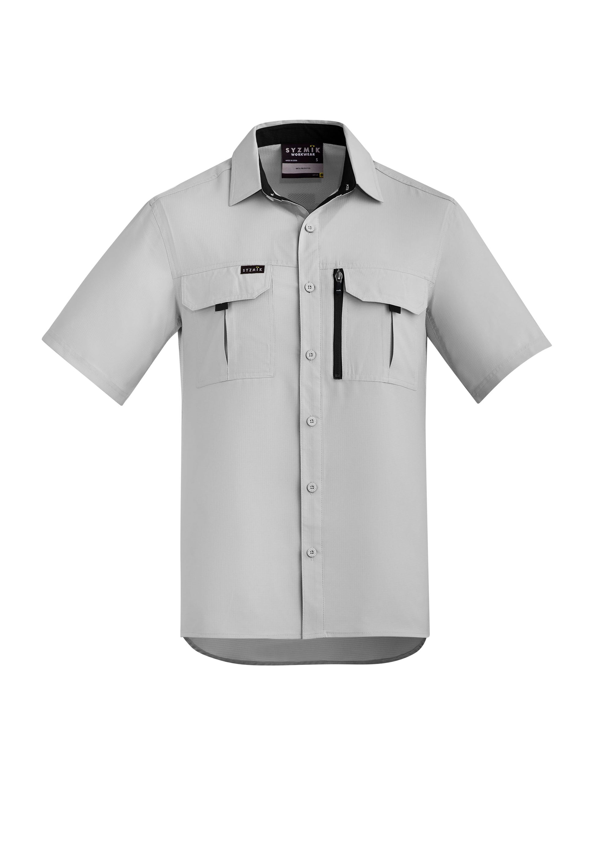 Mens Outdoor Short Sleeve Shirt Stone back