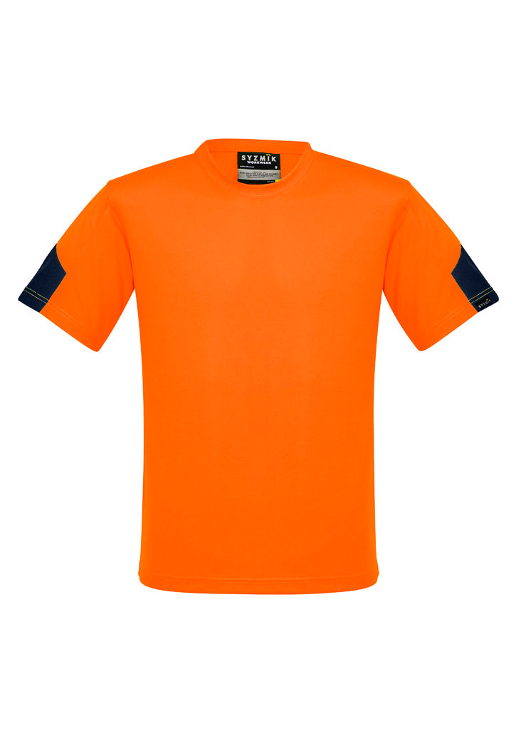 Mens Hi Vis Squad Tee Orange/Navy front