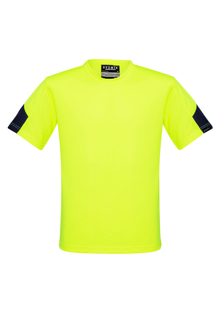 Mens Hi Vis Squad Tee Yellow/Navy back