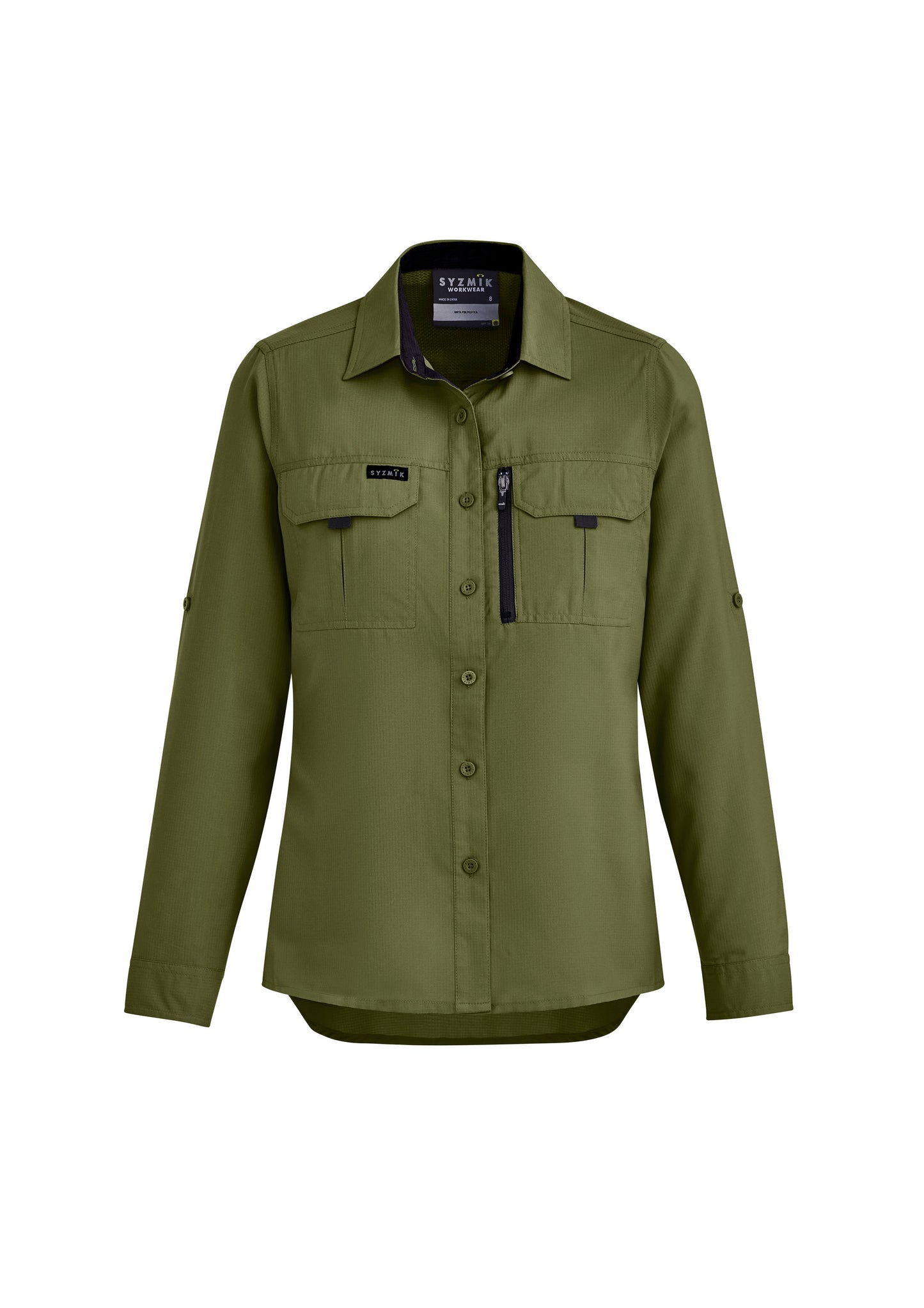 Womens Outdoor Long Sleeve Shirt Army front