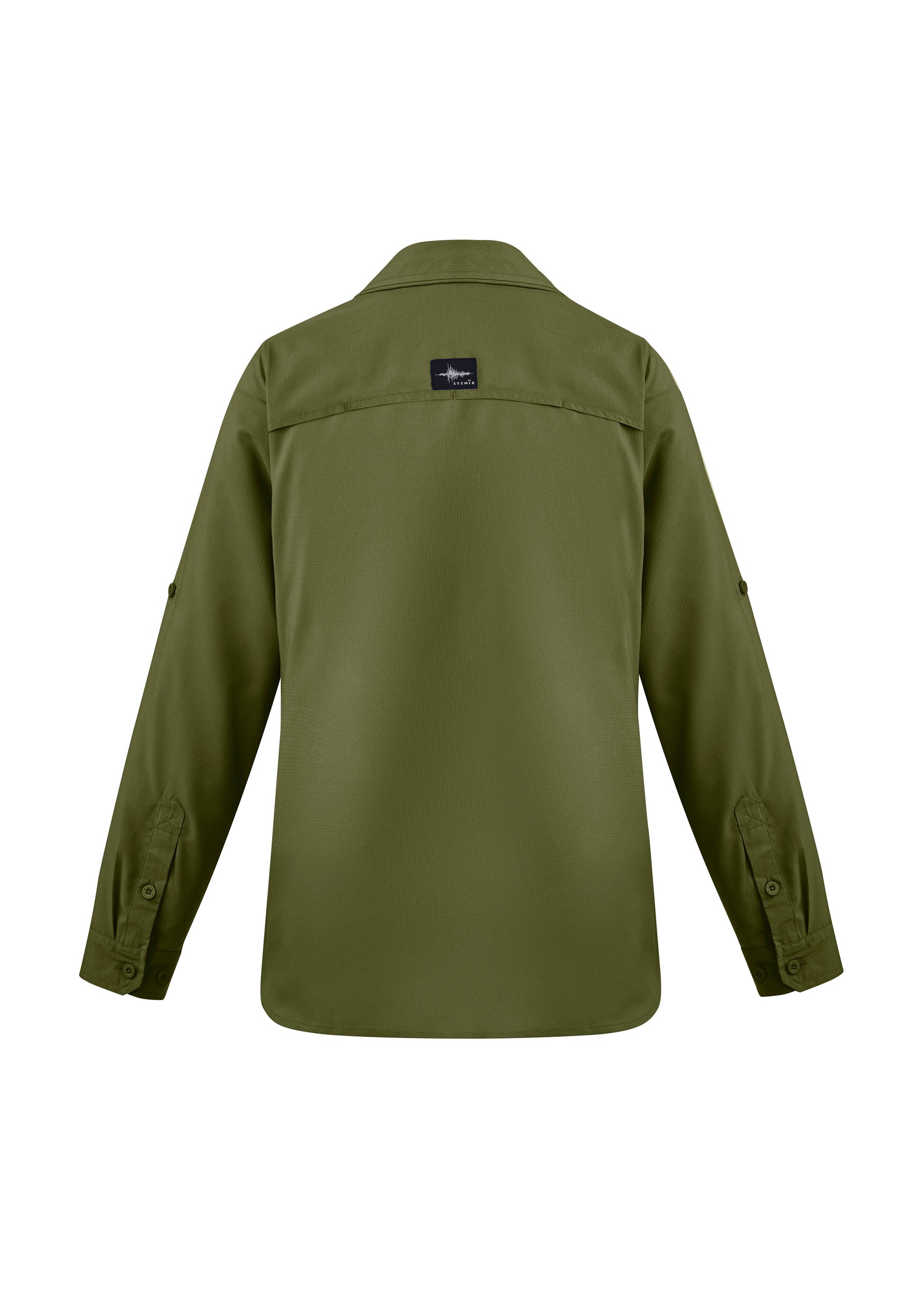 Womens Outdoor Long Sleeve Shirt Army back