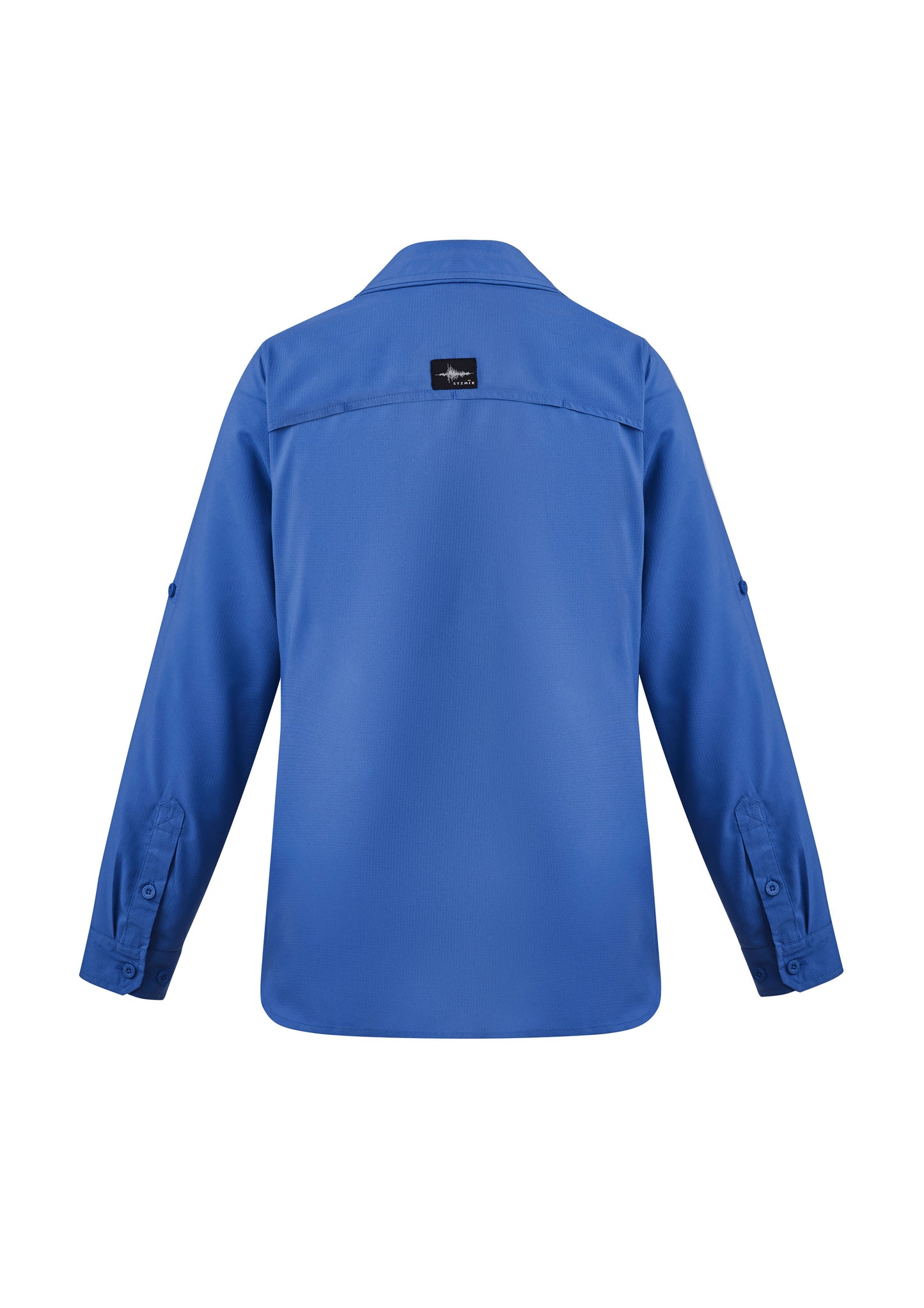 Womens Outdoor Long Sleeve Shirt Blue back