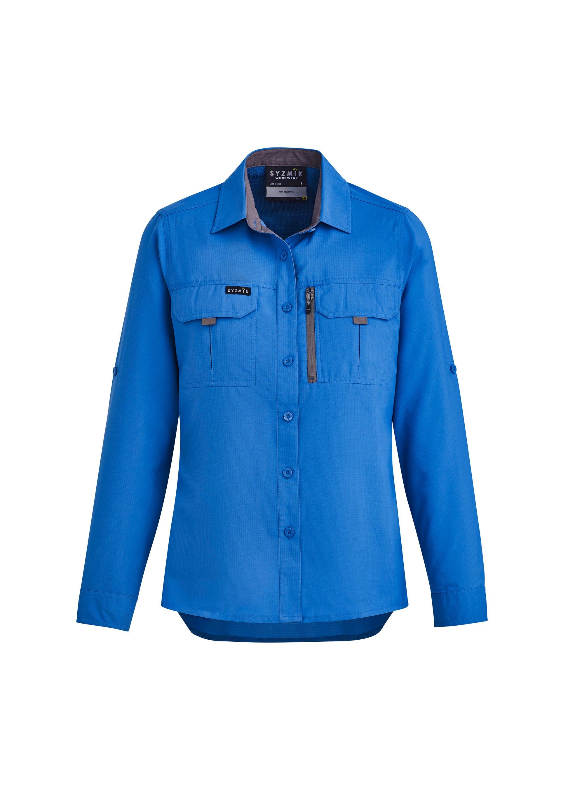 Womens Outdoor Long Sleeve Shirt Cobalt front