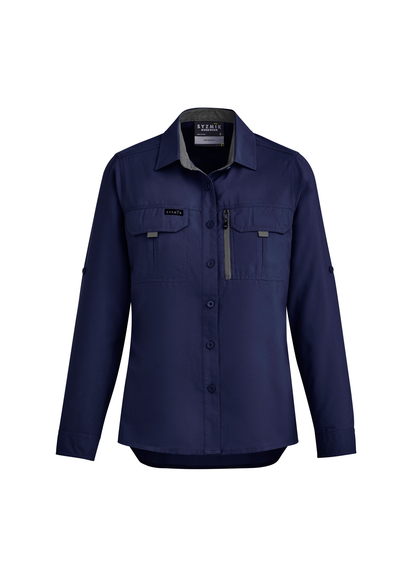 Womens Outdoor Long Sleeve Shirt Navy back