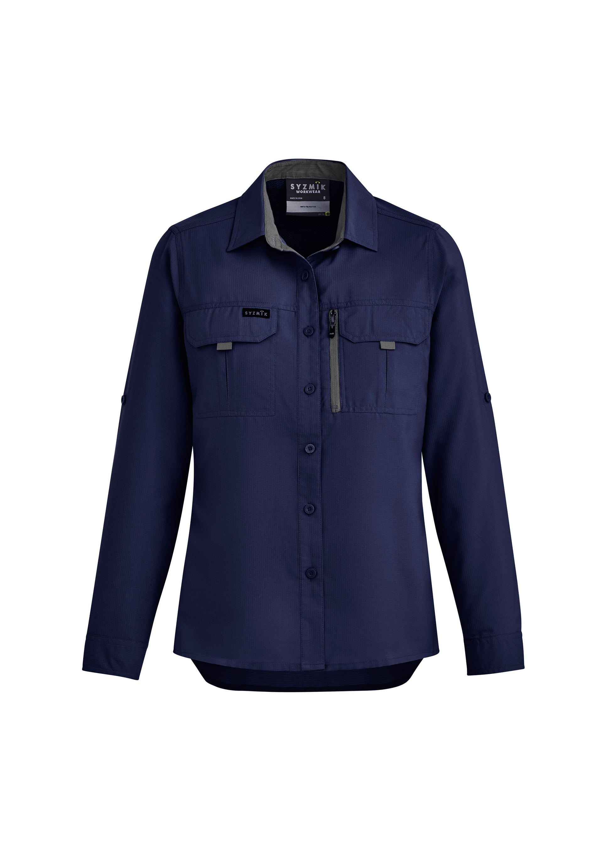 Womens Outdoor Long Sleeve Shirt Navy back