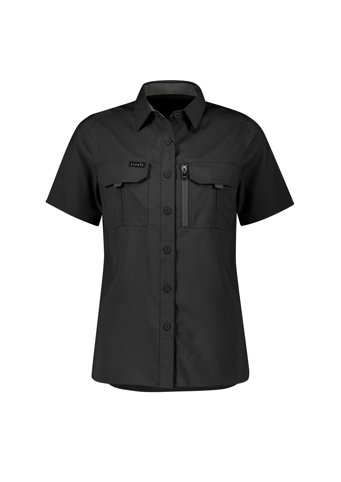 Womens Outdoor Short Sleeve Shirt Black back