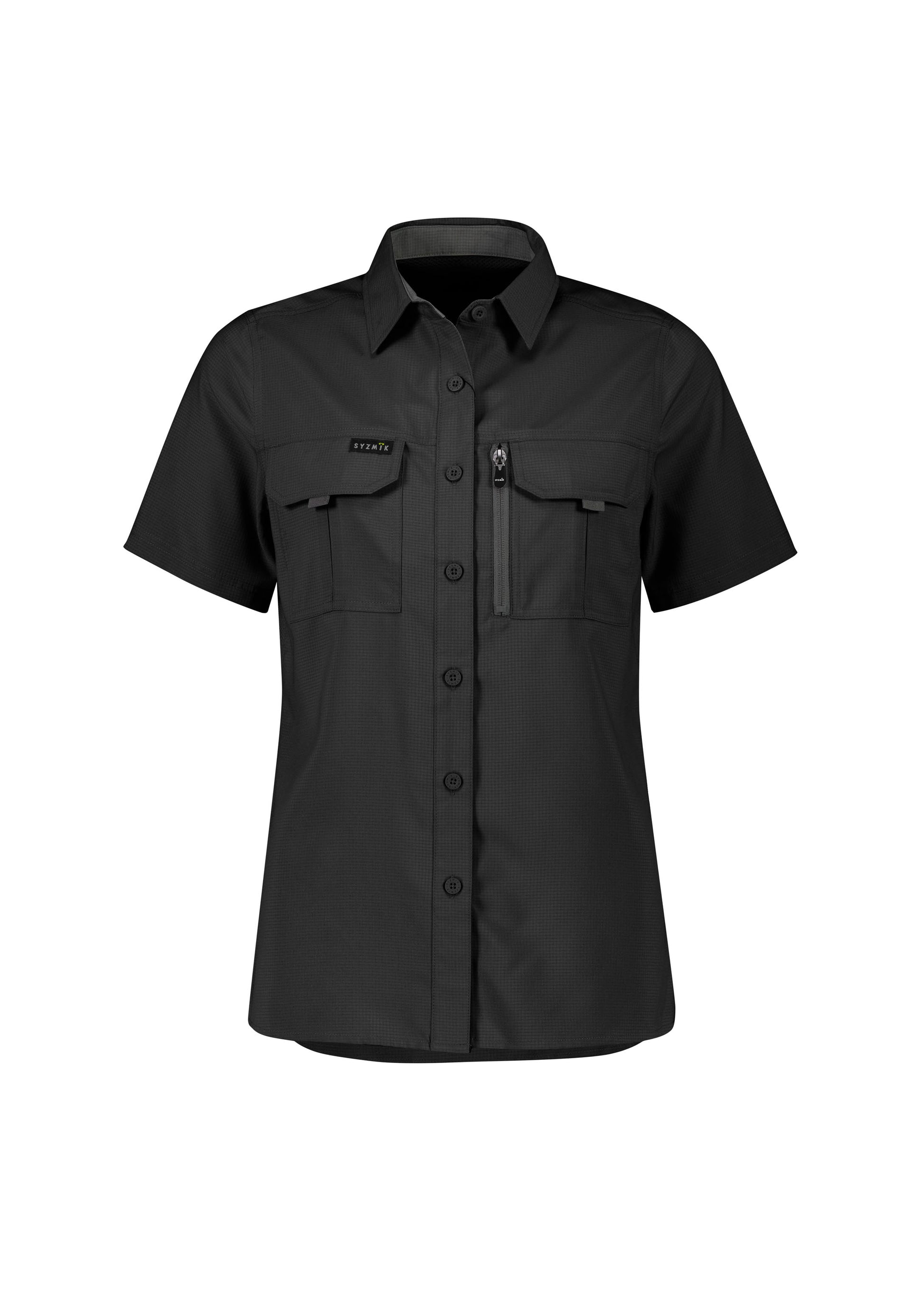 Womens Outdoor Short Sleeve Shirt Black back