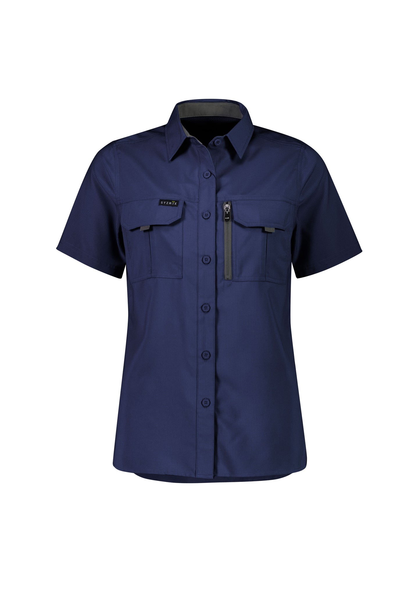 Womens Outdoor Short Sleeve Shirt Navy front