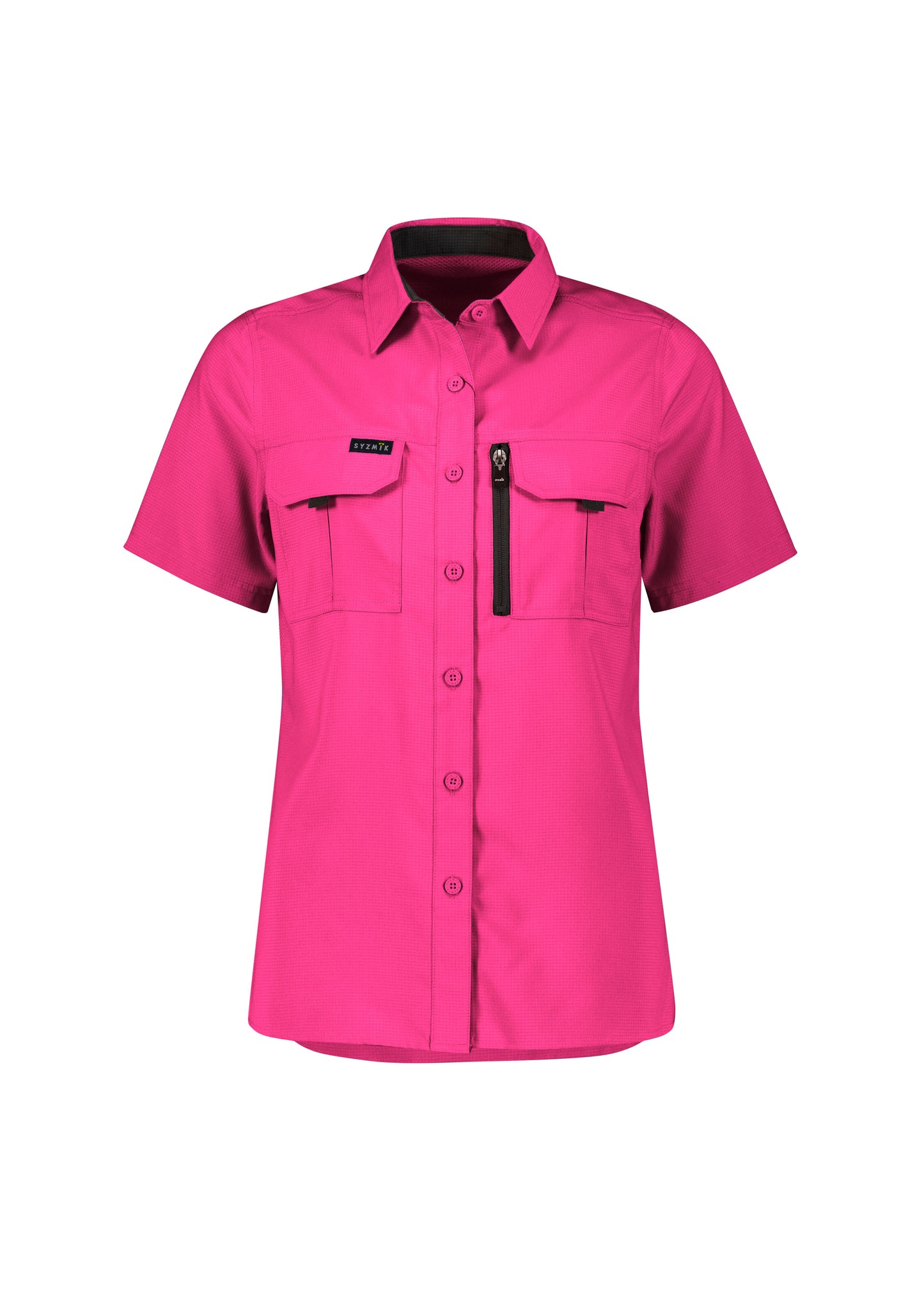 Womens Outdoor Short Sleeve Shirt Pink front