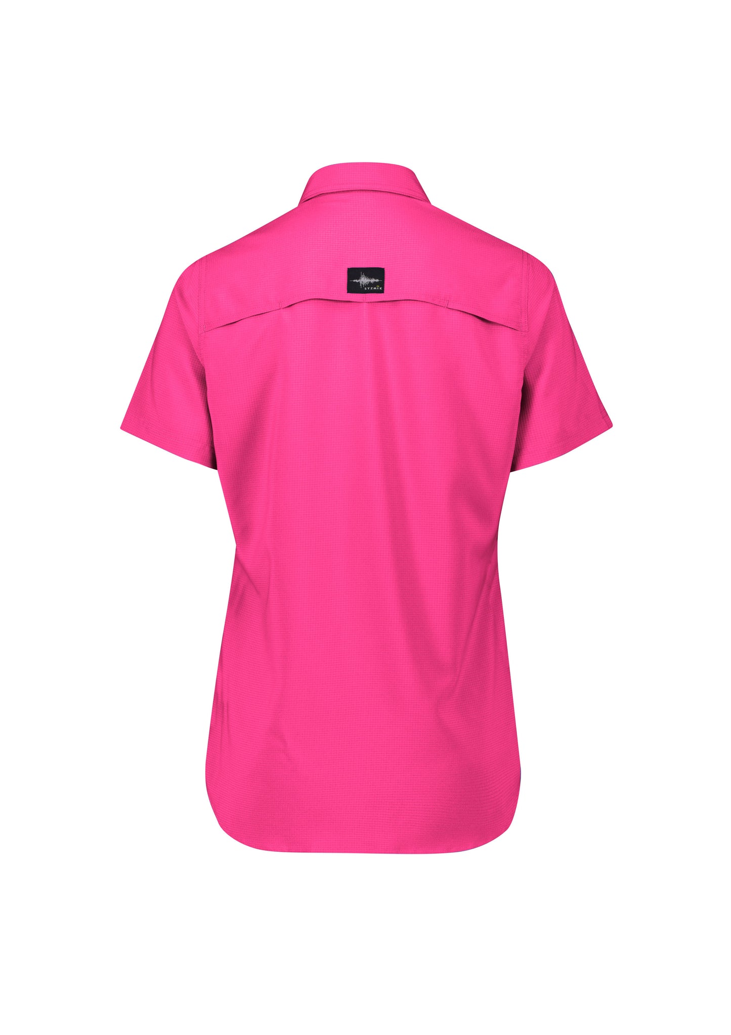 Womens Outdoor Short Sleeve Shirt Pink back