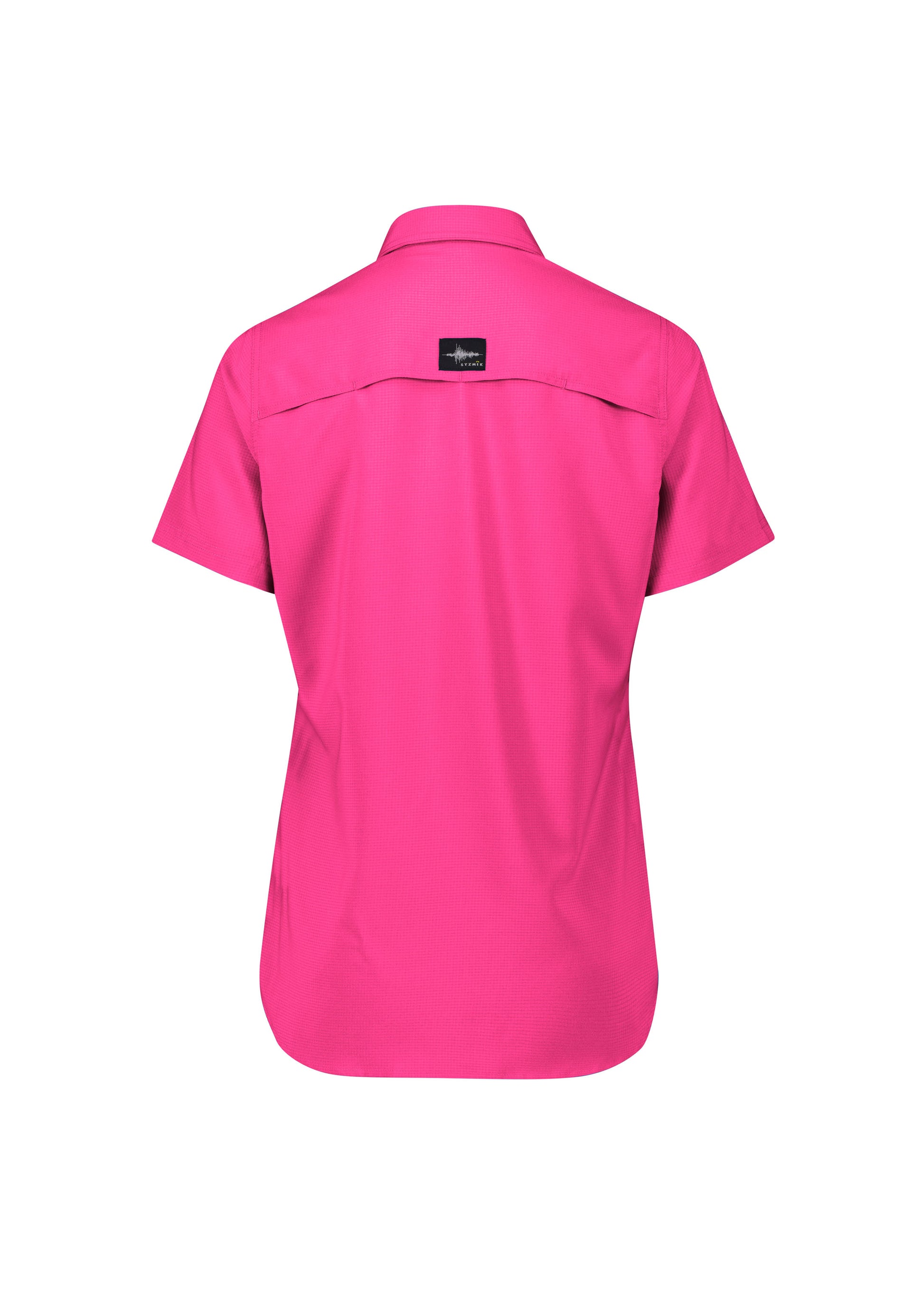 Womens Outdoor Short Sleeve Shirt Pink back