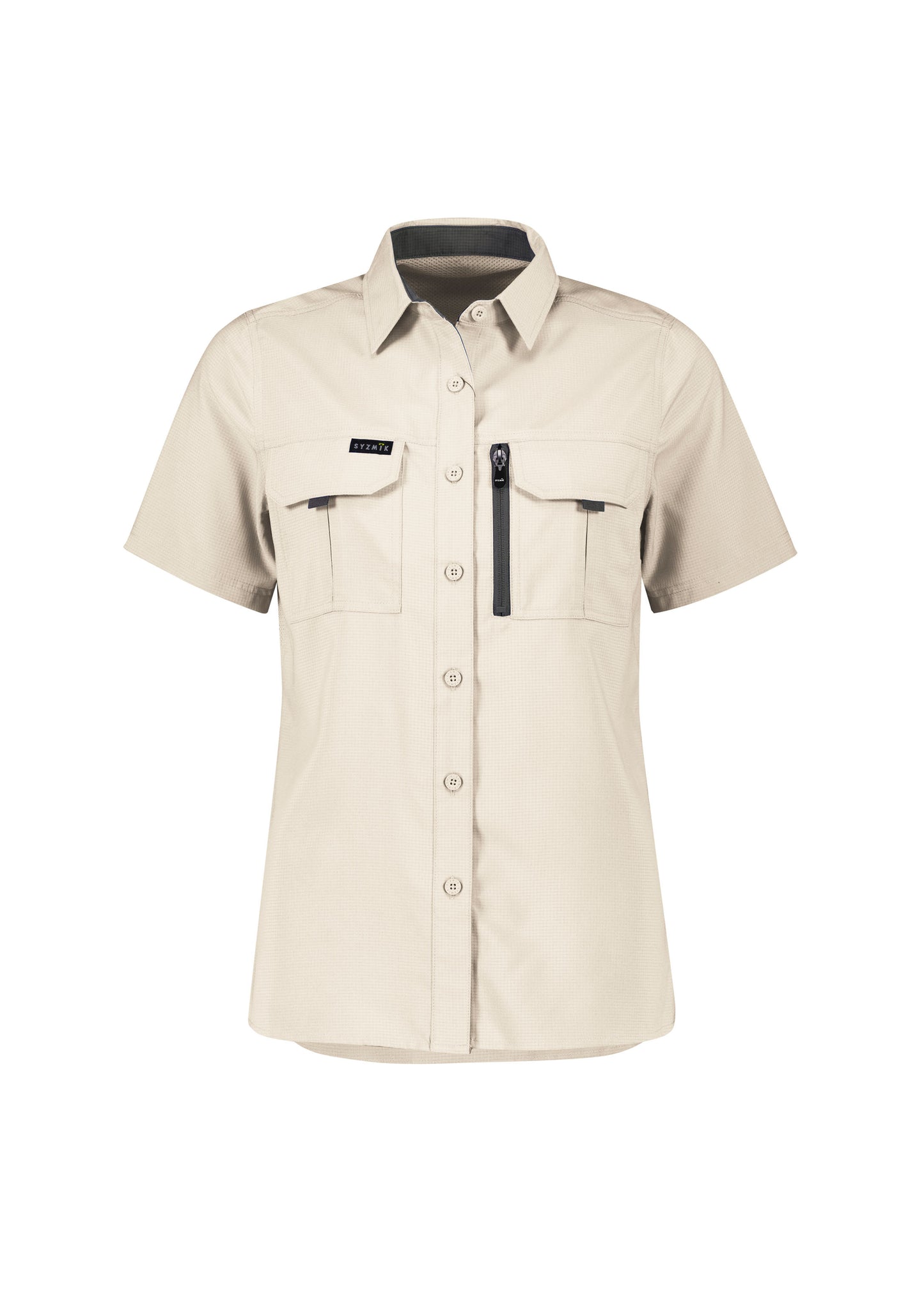 Womens Outdoor Short Sleeve Shirt Sand front