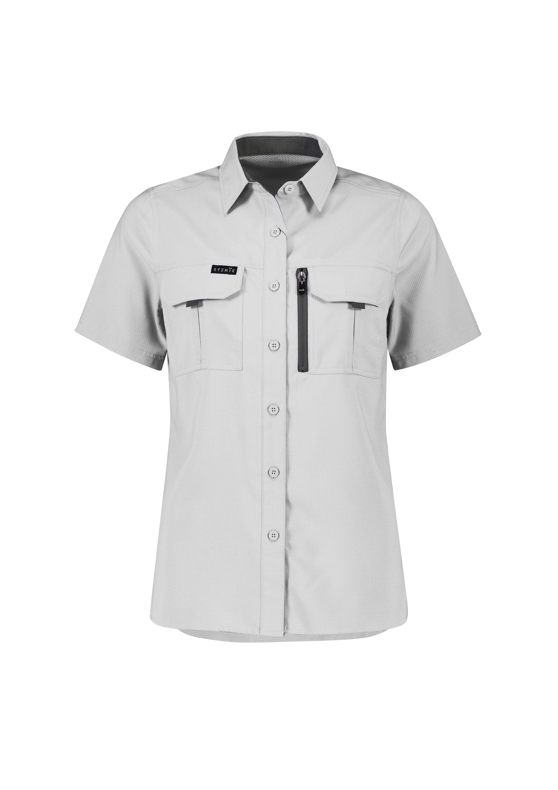 Womens Outdoor Short Sleeve Shirt Stone back