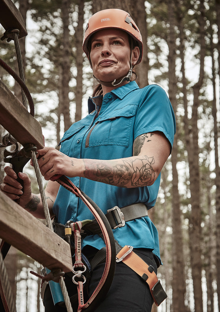 Womens Outdoor Short Sleeve Shirt Diesel back