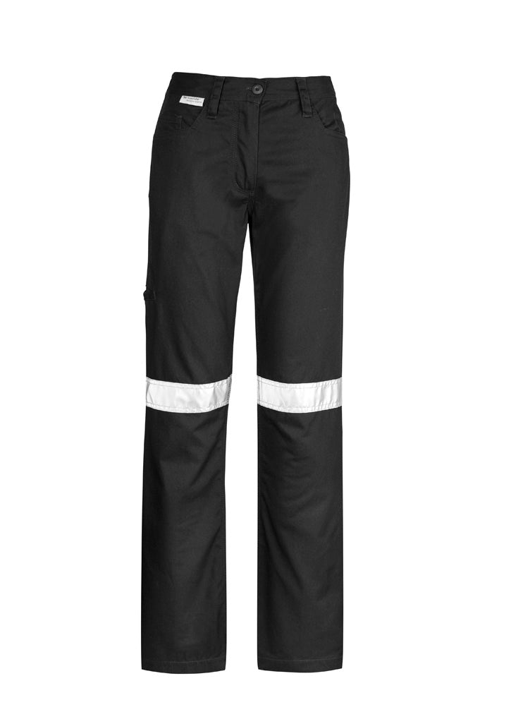 Womens Taped Utility Pant Black front